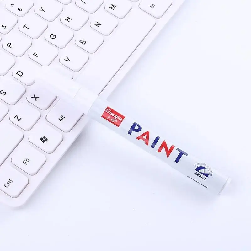 1 Piece Car Paint Pen Waterproof Car Wheel Tire Oily Painting Mark Pen Auto Rubber Tyre Tread CD Metal Permanent Paint Marker Paint Pens Markers