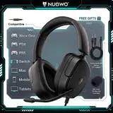 【Back To School】NUBWO HG04L Lightweight Gaming Headset with Clear Mic — 3.5mm Wired Headset,250g,for PS5/PS4, Xbox, Switch, PC，Summer,techvibes