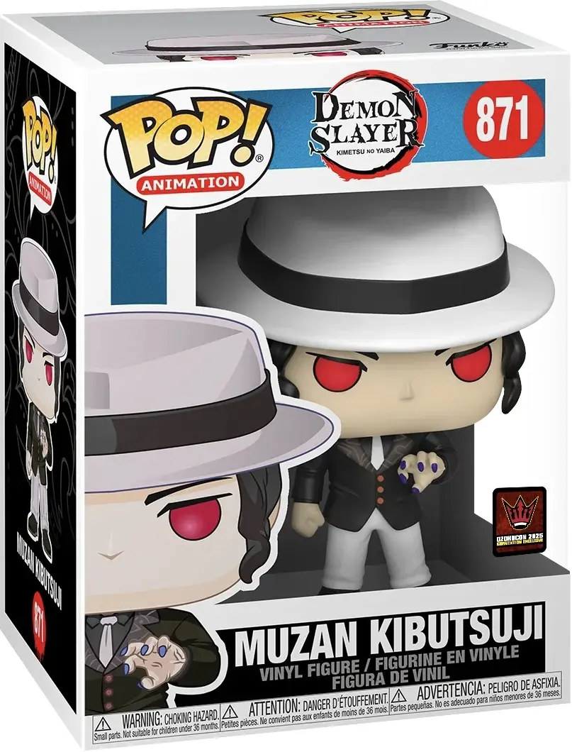 Pop! Anime Demon Slayer Muzan Kibutsuji (Ozokucon Exclusive) Bobblehead, Iconic-Look Collectible Figurine for Demon Slayer Fans