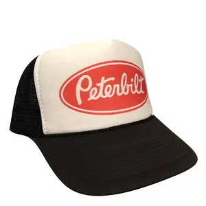Peterbilt Trucker Hat | Adjustable Trucker Foam Black Hat | Trendy Trucker Mesh Hat | Retro Vintage Trucker Hat | Snapback Hat Mans