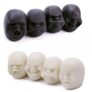 Hot Selling Funny Face Figurines - Office Stress Relief Squeezable Toys - TPR Anti-Anger Face Balls