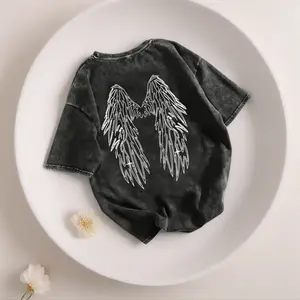 Men's Halloween T-Shirt Washed Soft Cotton Relaxed Fit Spooky Season Graphic Tee Summer Outfit Daily Comfort Pullover Trendy Letter Print Plus Size