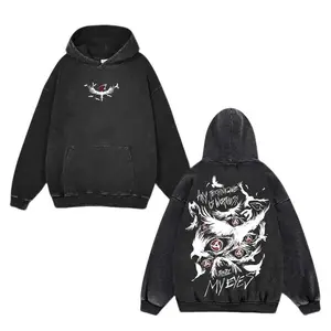 Uchiha Itachi Sharingan - Naruto - Vintage Oversized Hoodie - Unisex Pullover, Soft Fleeced Fabric, and Distressed Hoody Style - Casual Warm