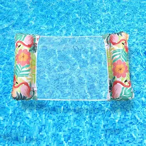 1pc Flamingo Print Inflatable Float, Water Hammock Floating Bed, Summer Inflatable Lounger Pool Chair, Swimming Ring, 1pc, Swimming Floater, Pool Floats