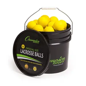 Champion Sports  Lacrosse Ball Bucket, Yellow
