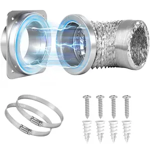 Magnetic Dryer Vent Connector KitStock upDryer Vent Hose for Quick Connection andDisconnection Strong Magnet Self-AlignmentAirtight Seal for Secure & Efficient DryerAirflow Universal 3.3ft 4" Duct