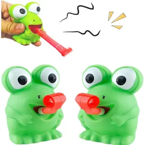 LBKKC Puking Squeeze Stress Frog Toys,Tongue Sticking Out, Birthday Party Favor, Novelty Relief Squeeze Toys Gags Gifts for Kids Adults,Sensory Toy, 2 Pack