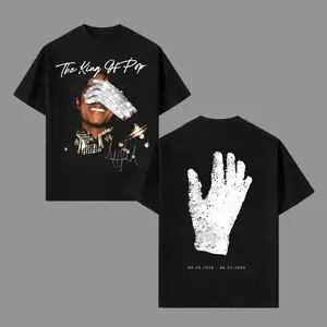 King of Pop 2 Sides Tee, MJ 90s Styles T Shirt, MJ Movie T-Shirt, Streetwear Tops, MJ Fan Gift, Vintage 90s Graphic Tee, Trendy Unisex Shirt