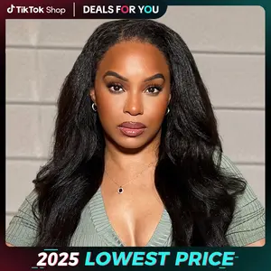 [Wear Go Half Wig] OQ HAIR Invisible Hairline Kinky Straight Glueless Wig 3 In 1 Half Wig Human Hair With Drawstring Beginner Friendly #dealsforyoudays