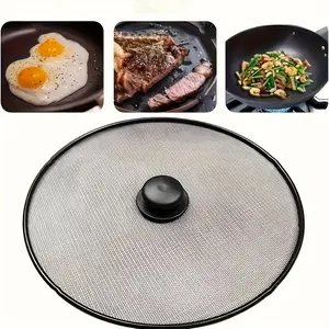 3Pcs Stainless Steel Splatter Screen, Heat Resistant Mesh Guard Fit 8-12 Inch Pan, Anti Oil Splash & Smoke Shield, Fresh Food Protection, Essential Kitchen Cooking Accessory