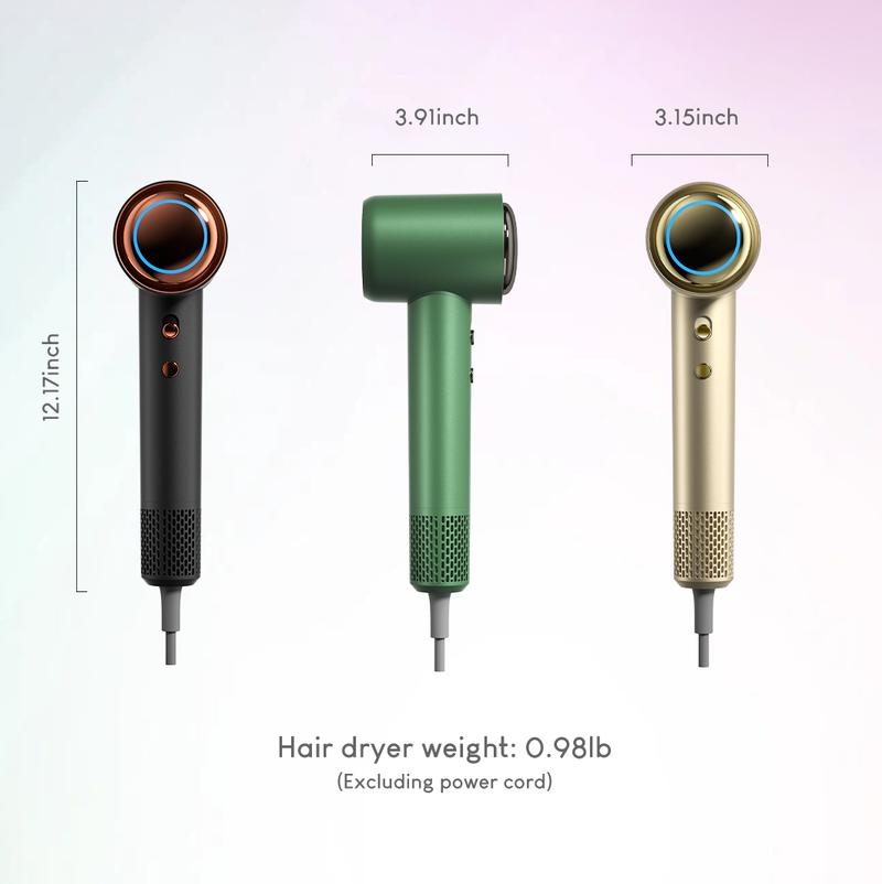 【Tideway Official】Tideway H11 Colorful Series High-Speed Hair Dryer - Plasma Ion Technology, Intelligent Temperature Control, Self Cleaning - Bids Farewell to Static Electricity and Frizz - Black