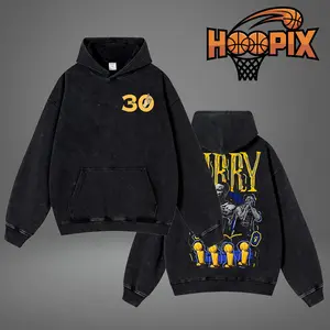 HOOPIX - Stephen Curry Premium Acid Washed Cotton Hoodie (Made In USA), Chief Curry Fans Shirt, Game Day Outfits, Gift For Golden State Basketball Fans, Basketball Graphic Tee Hoodie