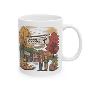Autumn Harvest Ceramic Mug - Cozy Fall Design, Perfect Gift for Thanksgiving