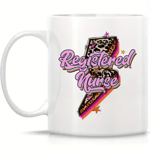 11oz/15oz Registered Nurse Ceramic White Mug, Ideal Gift for Any Occasions, Summer Winter Drinkware