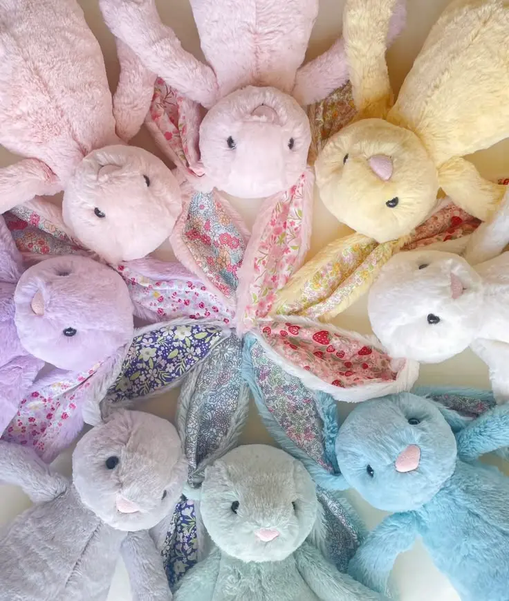 Jellycat Bunny Stuffed Animal Collection – with Dust Bag, Rare Spotted Bunny Stuffed Animal, Collector New Born Gift