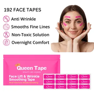 Queen Face Lift & Wrinkle Smoothing Tape - Anti Wrinkle Patches for Women - 192 Pre-Cut Overnight Skincare for Anti-Aging - Smooth Forehead, 11's Crows Feet, Smile Lines - Hypoallergenic, Skin Safe, Breathable, Comfortable, Smoother