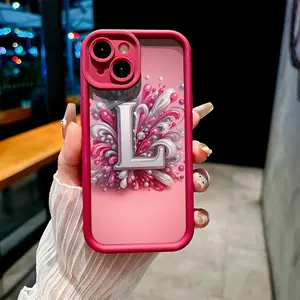 for  iPhone 13 Phone case: Luxurious Crowned Diamond Letter L Finish with Stepped Groove Design Phone Case for iPhone 17ProMax/Plus/Pro/Max/XS Stylis Compatible with Samsung Galaxy S25