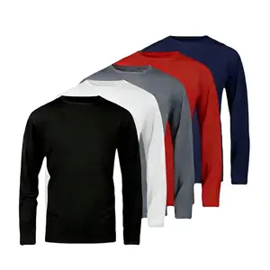 OKP Men's T Shirts 5/10 Pack Sports Set Soft Comfortable Solid Color Round Neck Long Sleeved T-shirt for Fitness Training Outdoor Activities Autumn Winter Cool Dry Compression Workout Shirt
