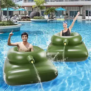 Pool Floats - Inflatable Water Squirt Tank Toys - for Swimming Pool Party, Beach & Backyard Lake - Fun Summer Water Game for Adults Kids & Family