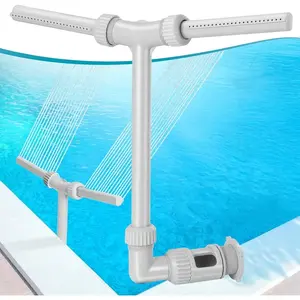 Pool Fountain for Above and In-Ground Pools, Adjustable Dual Spray Waterfall Sprinkler Cooler for Pool,Above GroundPool,Accessories,Swimming Pool Spa Water Fountain Outdoor