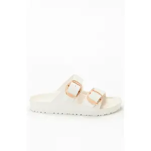 Birkenstock Women's Women's Arizona Big Buckle EVA Sandals Eggshell - Multicolor