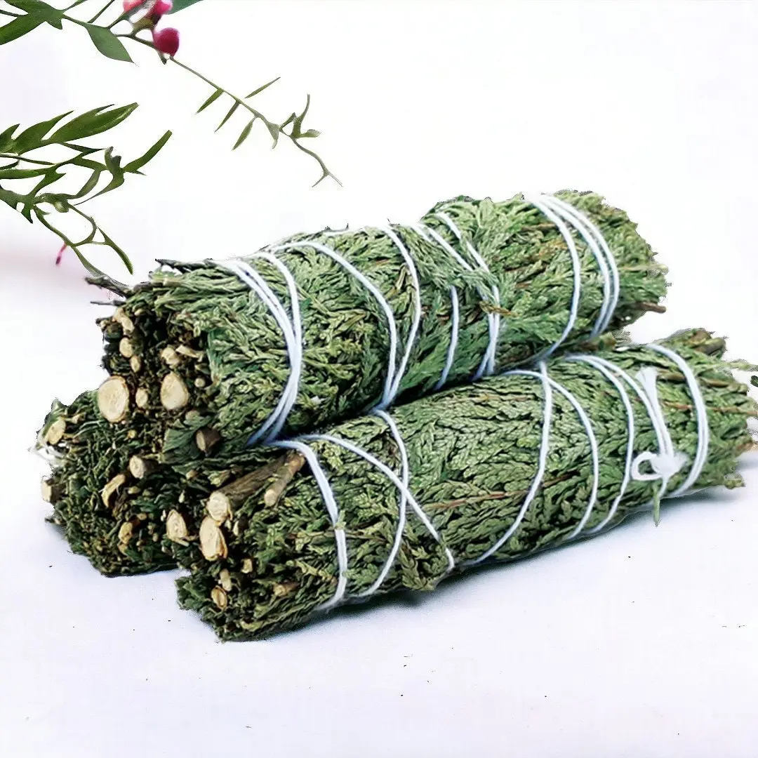 Cedar Smoke Cleanse Smudge Wand Incense - Home Fragrances with Woody Aromatic Scent for Home Cleansing, Relaxation, Spiritual Use and Purifying Physical and Spiritual Realms