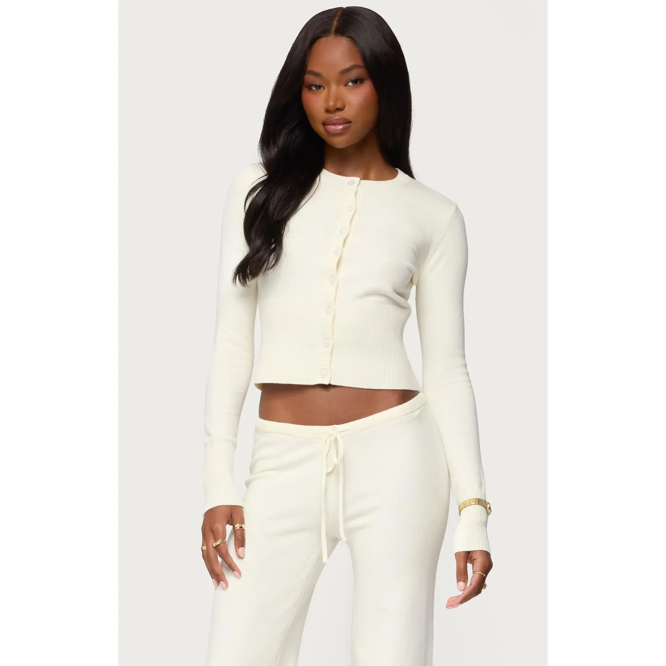 Edikted Women's Montanna Rib Knit Cardigan