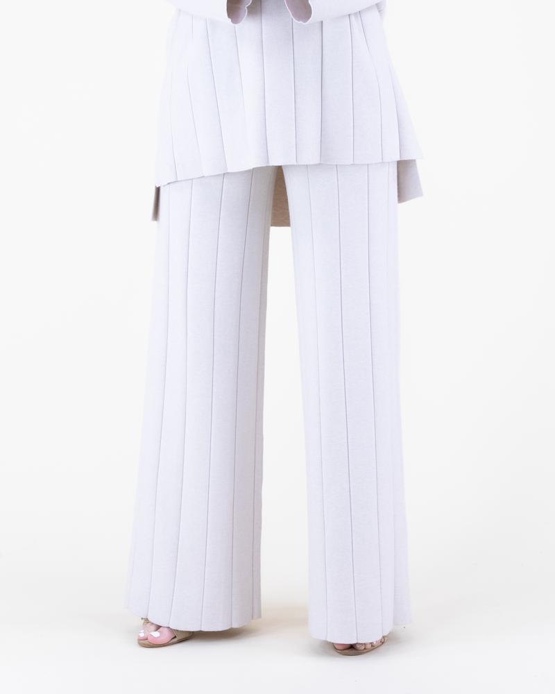 Women's Ribbed High-Neck Sweater & Matching Wide-Leg Pants Womenswear Top, Pants or Two-Piece Set Options