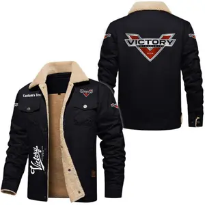 Victory Motorcycles Cargo Fleece Lined Cotton Jacket, vintage style