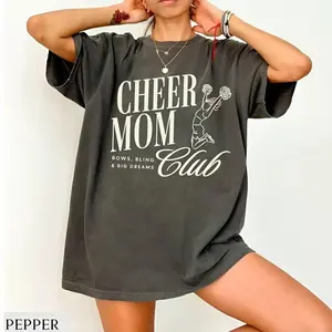 Comfort colors Cheer Mom T-Shirt, Mother's Day Gift, Gift for Cheerleading Mom, Cheer Mama Shirt, Cheerleader tshirt for Mom