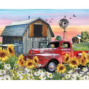 Farm Truck Diamond Painting Short Lint Canvas Kit