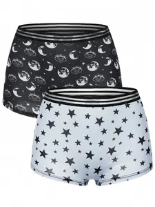 Morvia Women's Underwear Set, Comfortable Elastic Fit, Breathable Fabric, Casual All-Over Printed Design, Perfect Daily Essential