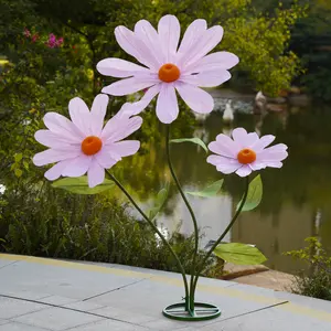 ZEYEXE Giant Flower for Decoration,Large Faux Daisy with Stand,Giant Artificial Flowers Decor Oversized Paper Flowers for Garden Party,Home,Weddings,Event & Commercial Display