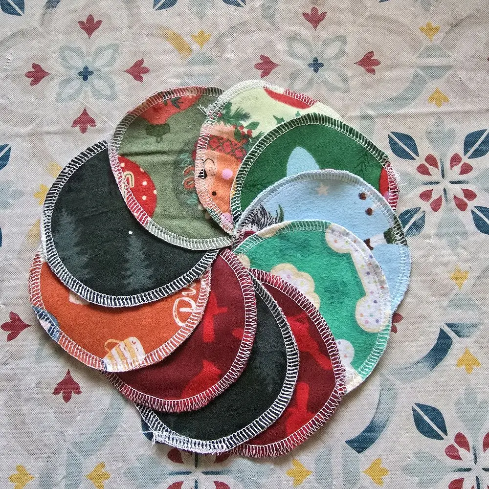 10 Count Facial Rounds, 4", 100% cotton flannel
