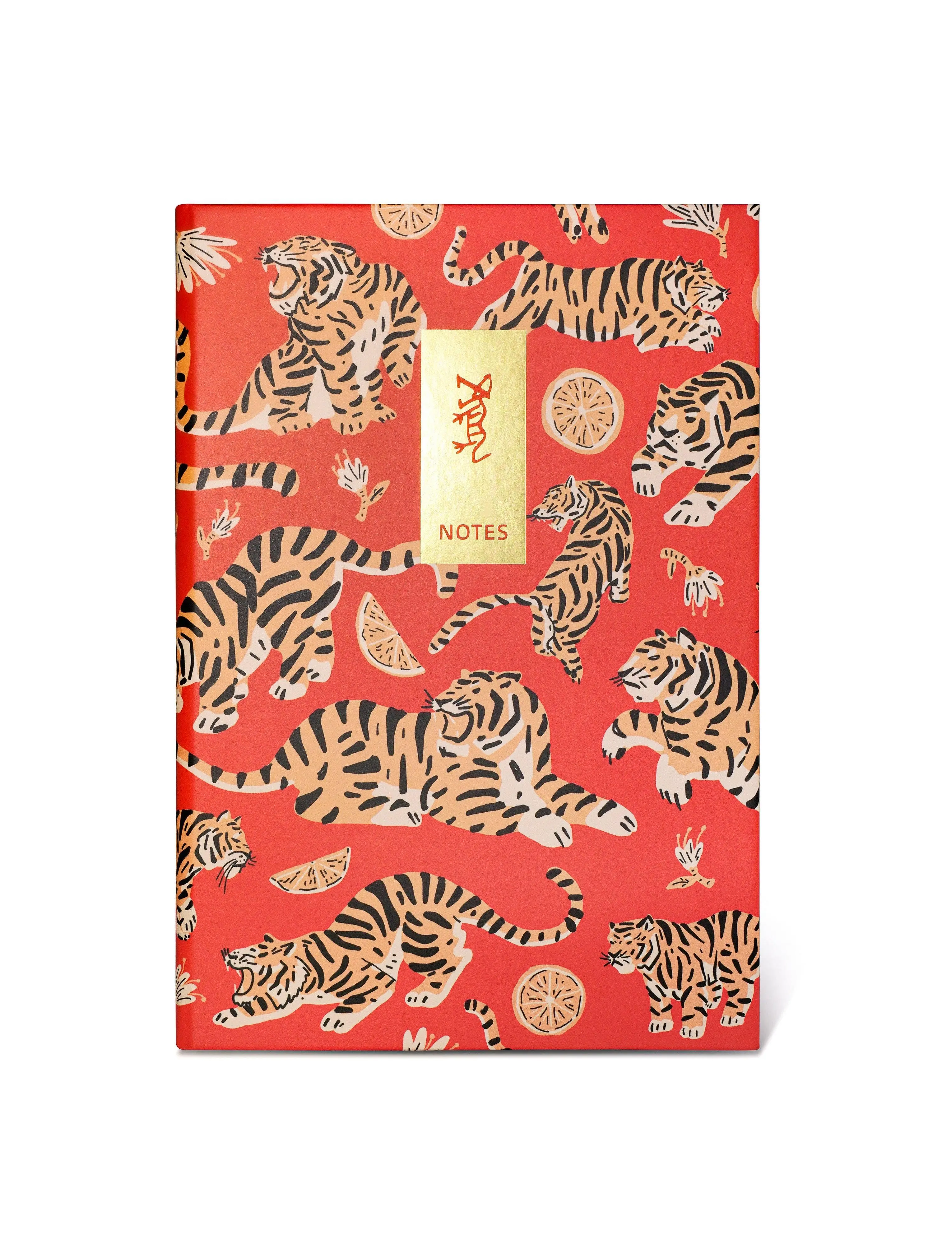Tiger Notebook with Anti Scratch Cover, Luxury Gold Designer Piece