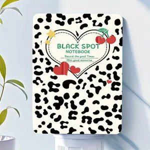 Black Spot Memo Notebook for iPad - Stylish TPU Protective Case with Built-in Pen Slot, Foldable Design, Leopard Print Cover, Compatible with iPad 10.2", iPad 5/6 9.7", iPad 7th/8th/9th Gen, iPad Mini 4/5, Perfect Gift for Work or Entertainment