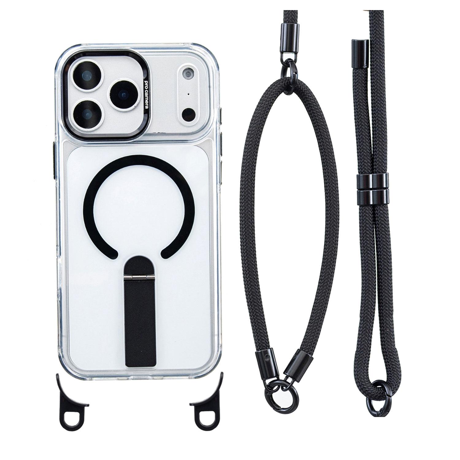MagSafe Phone Cover with Detachable Crossbody Neck Lanyard Strap, Shockproof Transparent Acrylic Casing, Camera-Friendly Magnetic Accessory for iPhone 17 Pro Max, 16, 15, 14, 13, Handheld Protection Phone Accessories #MothersDayGift#SummerVibes summerwins