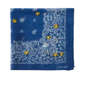 Chan Luu Embroidered Bandana in Vallarta Blue