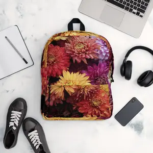 Backpack - Fall Flowers Design with Floral Patterns and Adjustable Strap, Ideal for Everyday Use