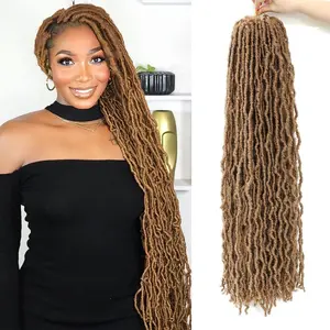 Faux Locs Crochet Hair 30 Inch, 7 Packs Soft Locs Crochet Hair For Black Women Pre Looped, Crochet Locs Long Soft Locs Crochet Hair (27#, 30 Inch (Pack of 7))