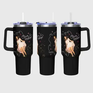 Pop Star Inspired 40oz Tumbler, Aesthetic Concert Travel Mug, Trendy Music Fan Stainless Steel Cup Gift