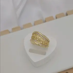 anillo 465  para mujer gold plated