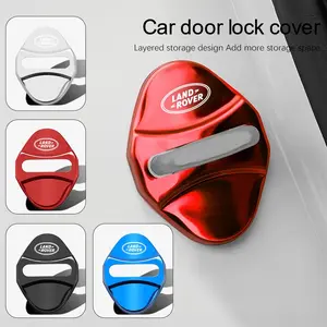 4Pcs Car Door Lock Buckle Protective Covers Stainless Steel Antirust Cover For Land Rover Range Rover Velar Defender Discovery Freelander Land Cruiser