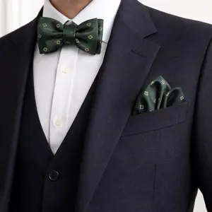 Men’s Tie Set with Pocket Square & Tie Clip – Elegant Paisley Design, Formal Suit Accessories, Gift for Him