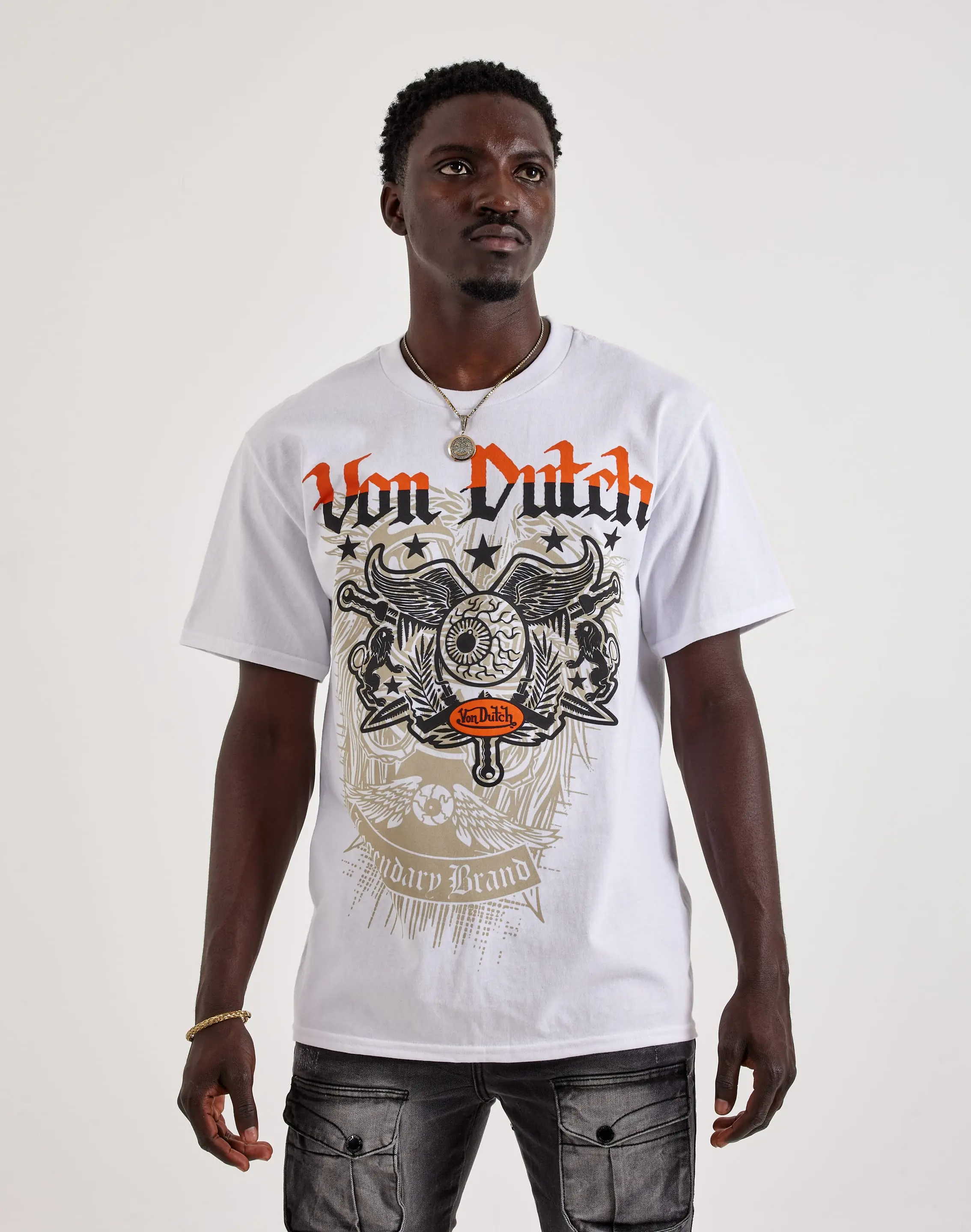 Mens Von Dutch Moto Flying Eye Tee