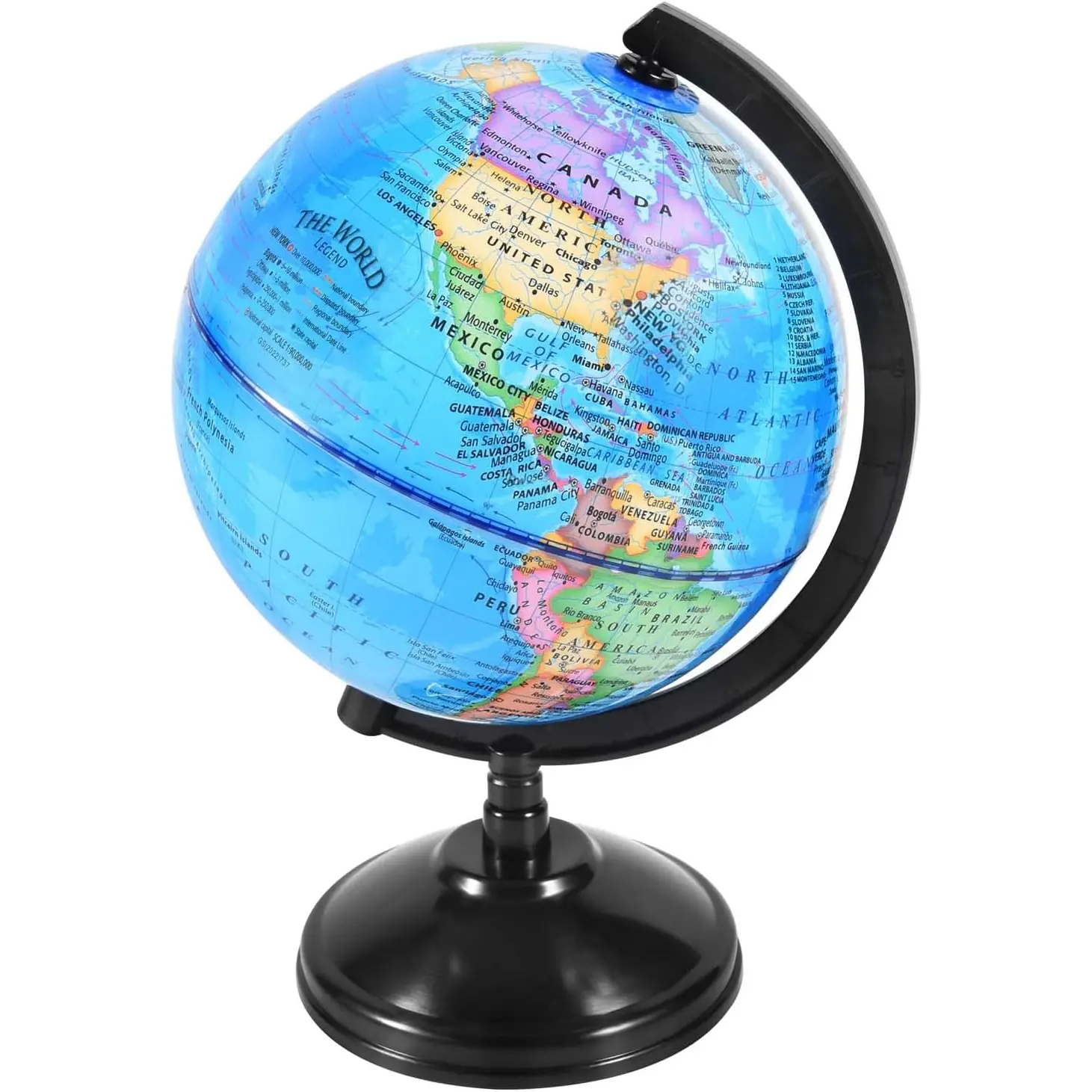 Rotating World Globe 6 Inch Spinning Earth Globe with Stand for Kids Learning Geography Classroom Education or Office Home Decorations