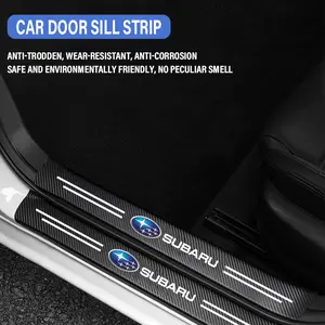 Subaru High-Quality Car Door Sill Protector Stickers, Anti-Slip Wear-Resistant, Fits Sti Levorg Forester Wrx Xv Outback Crosstrek Legacy Impreza