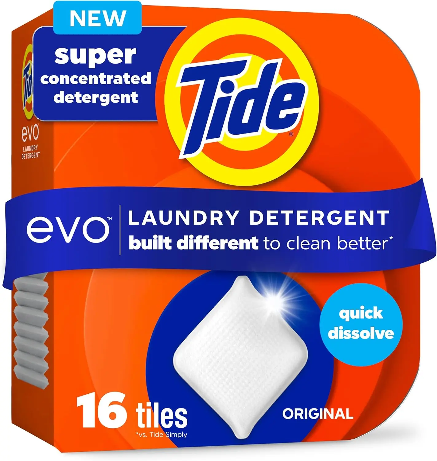 evo Laundry Detergent Original Scent Works on 100% of Common Stains Concentrated Travel Detergent HE Compatible and Instant Dissolve Fights Stains Better than Leading Detergent Sheet, 16 Count