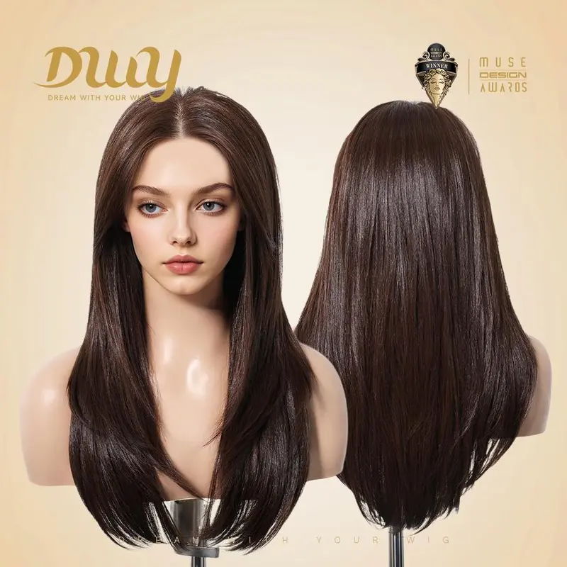 Talia C-DWY 13×6 Lace Front Free Part Long Straight Glueless Synthetic Wig for Women 2 Shades 22 inches