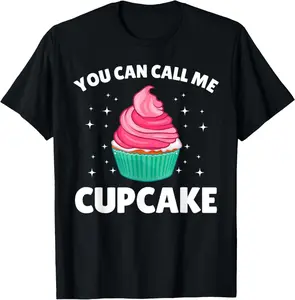 100% cotton Unisex Cute Cupcake Art For Men Women Cake Baker Sweet Cupcake T-Shirt